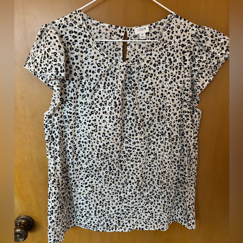 J. Crew Animal Print Top